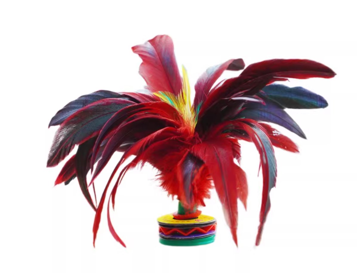 Traditional Chinese jianzi feather shuttlecock folk sport game